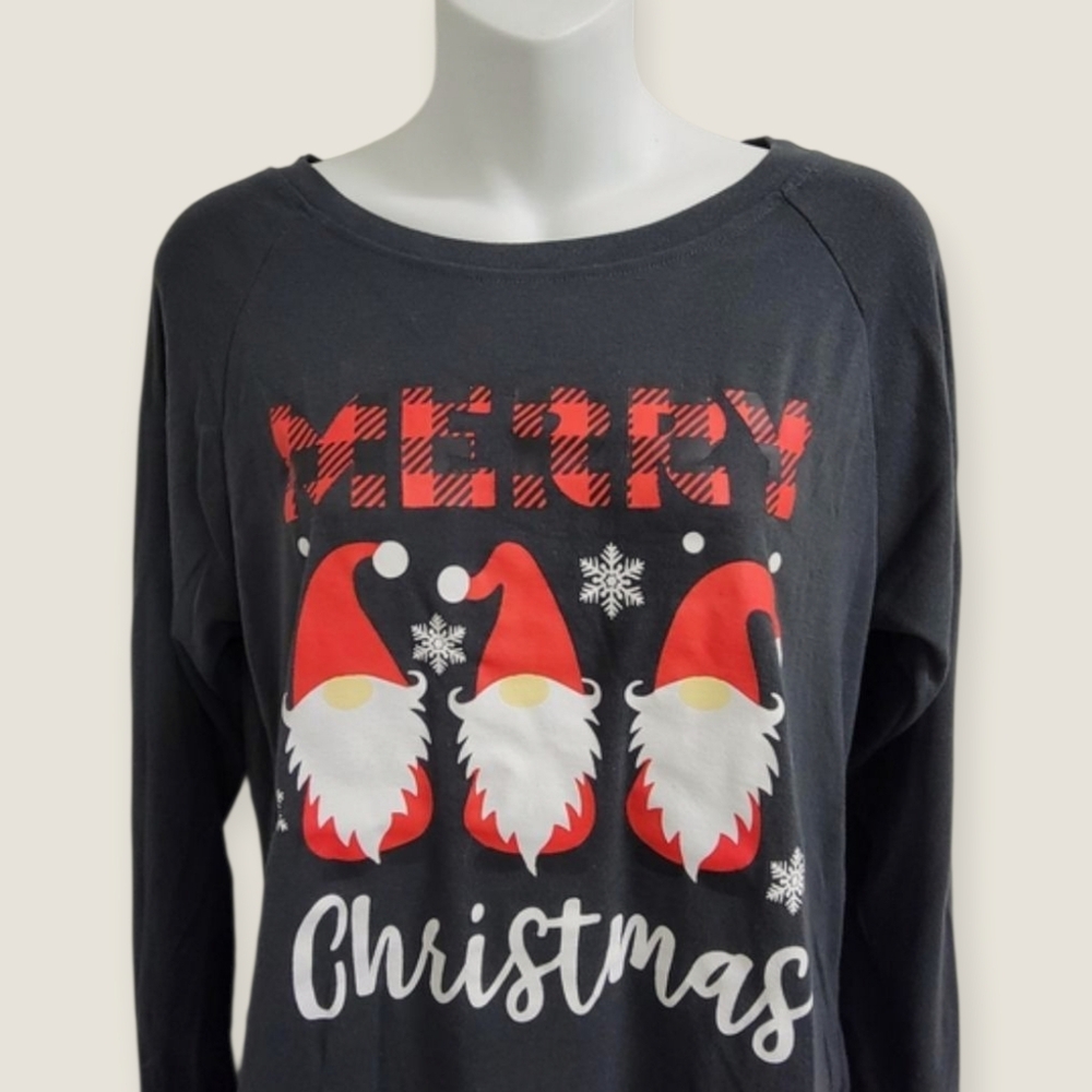 🏷Merry Christmas Long Sleeve Tee - Gray